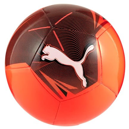 PUMA Big Cat Ball, Trainingsbälle, Glow-in-the-Dark Rot-Schwarz, 3-084589