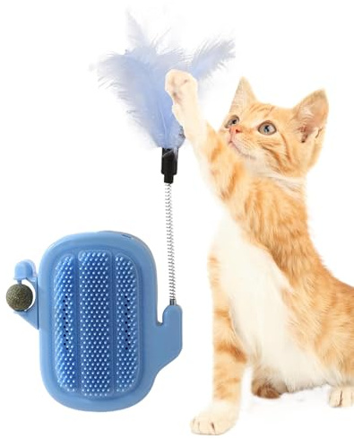 Teaser Stick kattmynta – kattmynta bollleksak, kattvårdsborste, ätbar kattvägg-godsaker | teaser pinne kattmynta boll-groomer-borste, tuggleksak, vägg-hörnborste, ätbar väggläckage