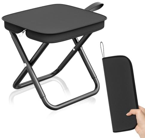 XLZJYIJ Campinghocker Faltbar, Mini Camping Hocker, 32 cm Kleiner Tragbarer Klapphocker, Hocker Klappbar für Wandern Garten Angeln Grillen Strand