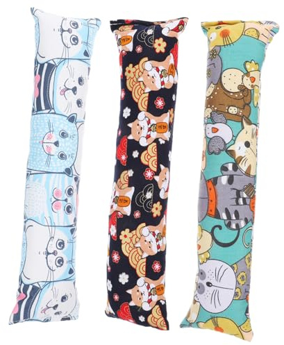 LOLIPPYY 3pcs Catnip Cat Kitten Chew Teething Pillow for Indoor Cats Attractive Chew with Natural Fun Interactive Play to Boredom and Promote Healthy Activity