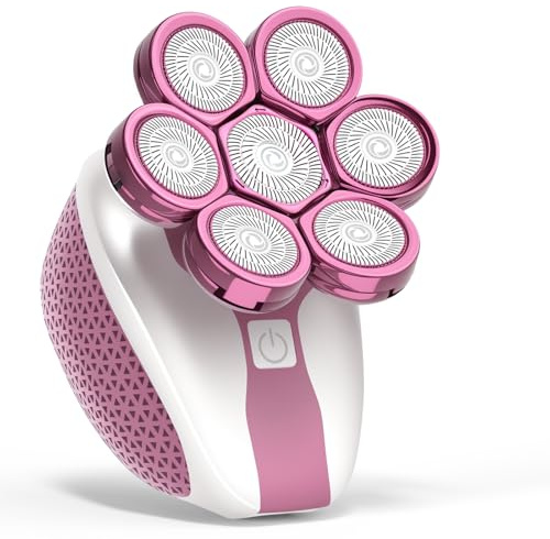 Electric Razors for Women, 7D Shavers for Women with LED Display, Rechargeable Waterproof Electric Shaver, 5-in-1 Multi-Function Body Hair Shaver Grooming Kit for Legs/Face/Armpits/Bikini(Pink)