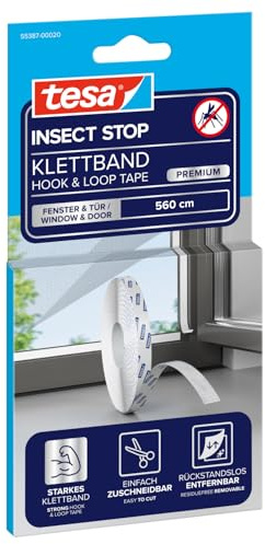 tesa INSECT STOP kardborreband Premium - 1 rulle ŕ 560 cm - Vit