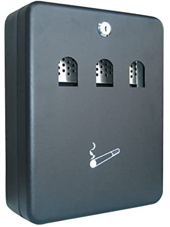 Q-Connect 33714 Cendrier Mural Extérieur L24 x p9 x h30 cm 3 L Noir