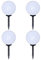 vidaXL 2X Lampione Solare a LED da Giardino 30cm Luce Lampada Illuminazione Esterni