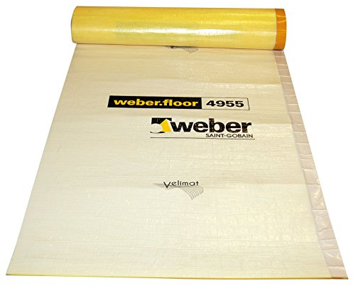Acoustic underlay thin floor screed, rlx 30 m, Compatible with heated floors, Weberfloor 4955