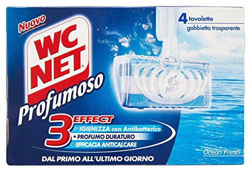 Wc Net 3Effect Detergente per Wc, Ocean Fresh - 4 Tavolette da 34 g, Totale: 136 g