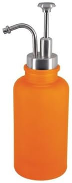 Spirella Seifenspender Yoko | mit Edelstahlpumpe | Desinfektionsspender | Glas | 300ml | Langliebig und Robust | Orange