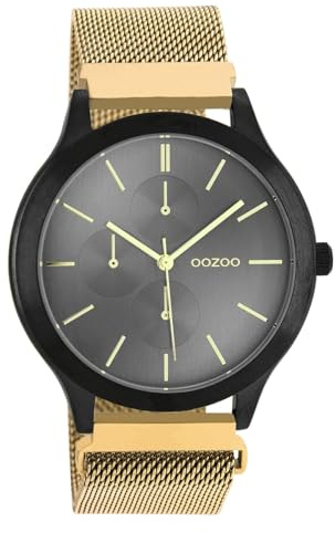 Oozoo Damenuhr im Chrono-Look Goldfarben/Schwarz 45 mm C10689