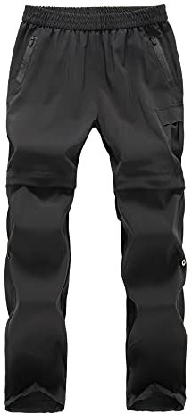 FEOYA Outdoor Hosen für Jungen Abnehmbare Hosebeine Trekkinghose Unisex Jugend Schnelltrocknend Atmungsaktiv