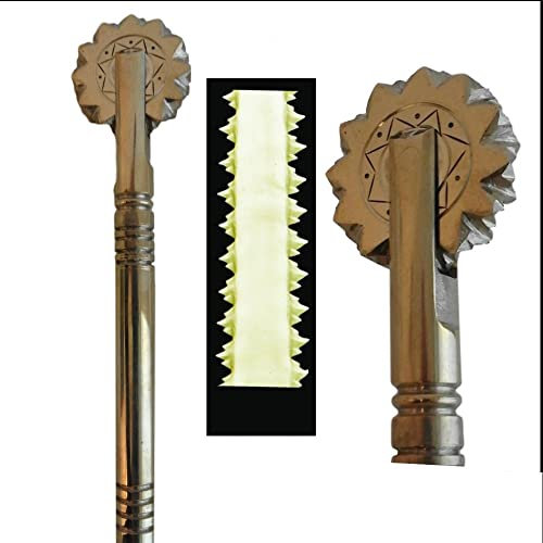 Professional Cooking Rotella tagliapasta sardo su rudigliu Artigianale in Ottone Massiccio n.06