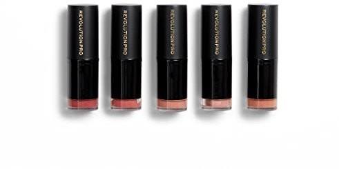 Revolution Pro Lippenstift-Kollektion, 5 Stück, Blushed Nudes