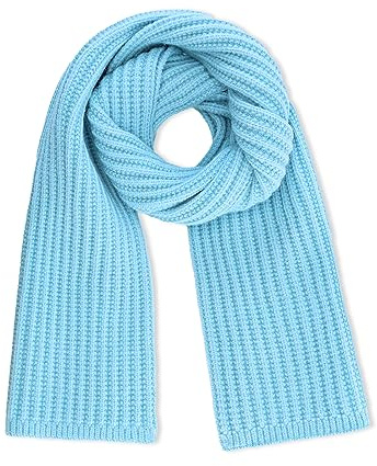YATANAM Toddler Scarf Warm Knit Kids Neck Warmer Soft Stretch Baby Winter Scarves for Boys Girls (A-blue)