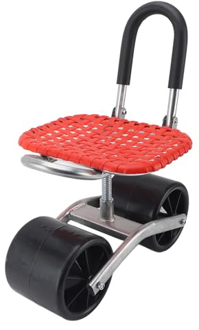 Sedile da Lavoro da Giardino con Ruote, Sgabello da Giardinaggio Risparmia Lavoro per Diserbare e Piantare, Sedia da Giardino per Esterni, Patio e Cortile, Scooter da Giardino