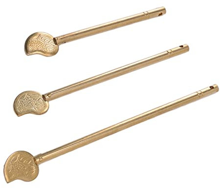 Pestillo Chino de Latón con Forma de Hoja, 3 uds., Pasadores de Bloqueo de Gabinete Antiguos, Herrajes Decorativos para Muebles Chinos
