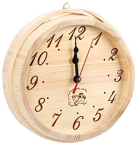 Horloge de Sauna Antirouille, Pratique, Murale, Portable, en Bois de Pin, pour la Maison