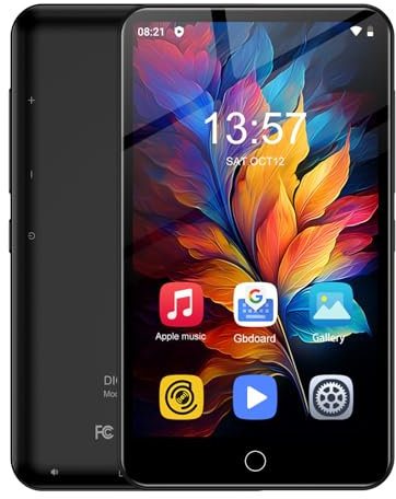 80GB Reproductor MP3 & Mp4 con Spotify,4 Reproductor MP3 con Bluetooth y WLAN,Pantalla Táctil Android Reproductor MP4 Soporte Audible Amazon Music Deezer Google Play