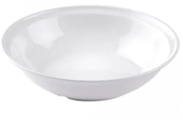 Villaclinic. Plato Hondo de Policarbonato 6 unidades, Irrompible, Color Blanco, Multiusos, aptos para lavavajillas y microondas, muy ligeros, medida 185 mm x 46mm