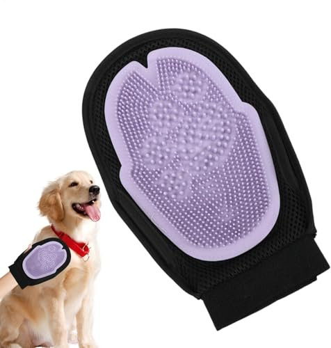 Generisch Hundewaschhandschuhe, Katzenhandschuhe zur Pflege - Katzenpinselhandschuh - Doppelseite Verwenden Sie Pflegepublikum Badezubehör für kleine mittlere Tiere, Welpen, Kätzchen