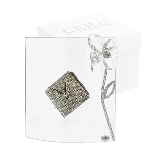 Generico Kristallblomma strass dekoration klar glasklocka SD 25GD2010