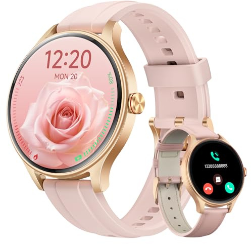 Montre Connectée Femme pour Samsung, iPhone, Android, 1.57 Smartwatch avec Appel Bluetooth, Montre Femme Surveillance de la Fréquence Cardiaque/Sommeil, 3ATM étanche, 120+ Modes Sport, Podometre