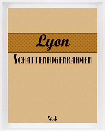 Homedeco-24 Lyon Schattenfugenrahmen 60x100 cm in Weiß ohne Verglasung ideal für Canvas Leinwand Bilder Farbwahl