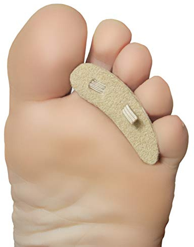 Steins Hammer Toe Crest Cushion and Buttress Pad Reduces Pressure from Calluses and Hammer Toes, Medium Left, Beige, 3 Count