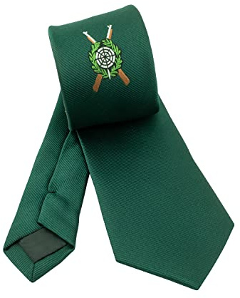 Deitert Schützenkrawatte grün für Kinder mit gewebtem Schützenmotiv - passend zum Schützenfest - Kinder Krawatte Schützenverein, Geschenk für die Uniform, 100% Polyester