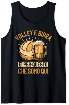 Pallavolo e Birra Volley Divertente Pallavolista Canotta