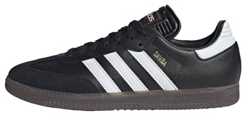 adidas Unisex Samba Indoor Sneaker, Schwarz/Weiß/Vivid Red, 45 1/3 EU
