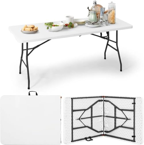 Luxirest Table Pliante de Pique Nique 180x70x74cm Table de Jardin 8 Personnes pour Jardin Terrasse et Balcon