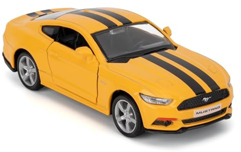 RMZ City Ford Mustang Car Model, 1/36 Scale Casting Zinc Alloy Car for Kids, Pull Back Vehicles for Toddlers Kids Boys Girls Gift (amarillo)