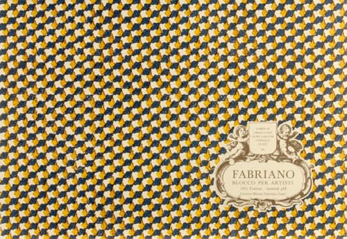 FABRIANO Blocco Tradition per ARTISTI 4 lati incollati, carta, bianco grana fine, 23 x 31 cm
