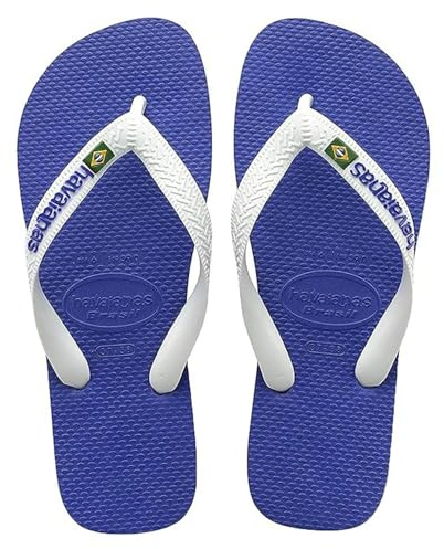 Havaianas - Brasil Logo, Chanclas Icónicas, Cómodas y Duraderas, Tiras con Bandera de Brasil y Suela Antideslizante con Franjas de Colores, Adultos Unisex