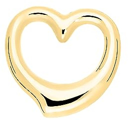 MyGold Ciondolo a forma di cuore Senza Catena, in oro giallo, 750 Oro (18 carati), 13 mm x 12 mm, a forma di cuore, collana Verity A-03921-G501