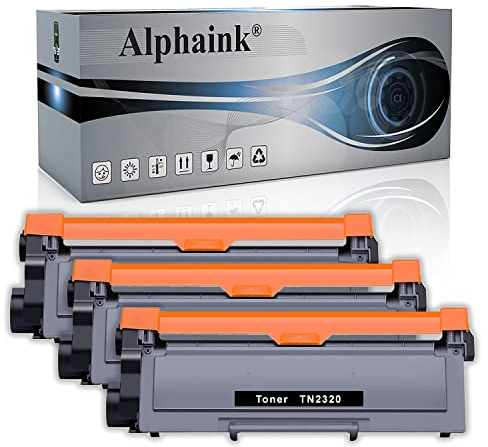 alphaink 3 Toner TN2320 Compatibile TN-2320 TN-2310 per stampanti Brother MFC-L2700DW MFC-L2700DN HL-L2340DW HL-L2300D DCP-L2500D DCP-L2520DW DCP-2560CDW HL-L2300D HL-L2340DW HL-L2700DN MFC-L2740DW