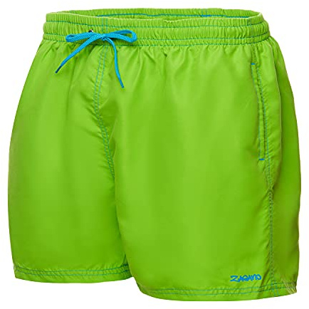 ZAGANO Costume da Bagno da Uomo, Prodotto nell'UE, Pantaloncini da Nuoto, da Spiaggia, Corti, Resistenti e Comodi, 5108, Verde Chiaro, 5XL