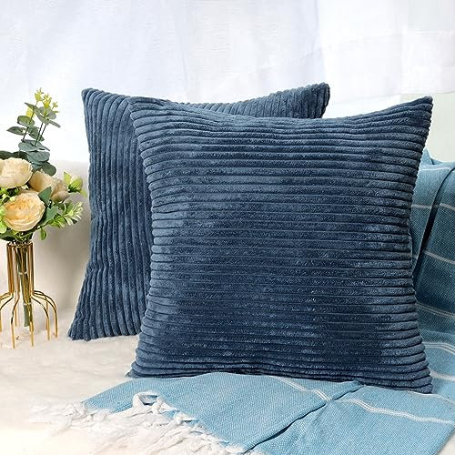 CALIYO Kissenhülle Kord Uni 2er Set, Kissenbezug 60x60 Kissenbezüge für Zierkissen Dekokissen Sofakissen Couchkissen in vielen Farben.
