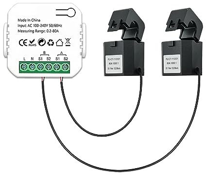 Wifi Compteur d'énergie intelligent Système photovoltaïque solaire Consommation de production d'énergie Compteur de surveillance bidirectionnel Contrôle d'application de téléphone portable Moniteur de