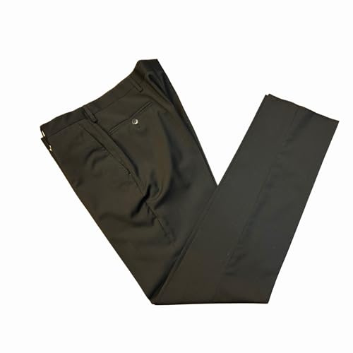 La Primula Verde, Pantaloni Uomo in Pura Lana Vergine Eleganti, Drop 6, Taglio Classico, Ideali per Ufficio, Cerimonie, Invernali, Regular, Comodi (IT, Numero, 48, Regular, Regular, Nero)