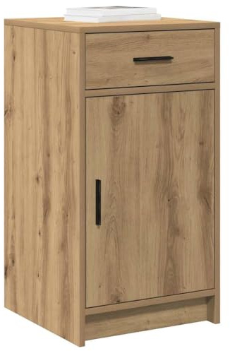 vidaXL Vitrina Roble Artesanal 40 x 40.5 x 75 cm Madera contrachapada, Aparador Moderno, solución de Almacenamiento Chic, Mueble Duradero, diseño Rectangular, Organiza tu Sala funcionalmente