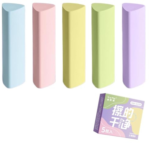 5 x suddgummin för barn med söta katttassar, Kawaii Push Pull infällbara suddgummin (Assorted2)
