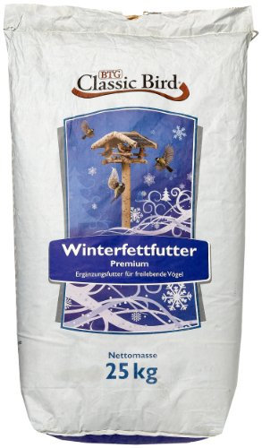 CLASSIC BIRD Vogelfutter Fettfutter 25 kg| Vogelfutter Wildvogel | Vogelfutter Haferflocken | Vogelfutter Erdnüsse | Fettfutter | fettreiches Vogelfutter | Rosinen