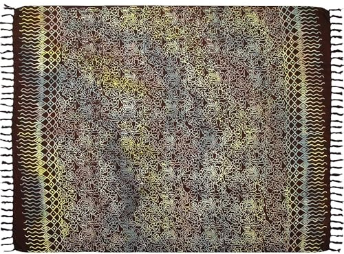 100 Modelos en la Tienda Sarong Toalla de Playa Pareo Envolvente Loop Stola marrón Sar65