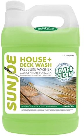 Sun Joe SPX-HDC1G House and Deck All-Purpose Pressure Washer Rated Concentrated Cleaner, 1-Gallon , White , 128 Fl Oz (Pack of 1)