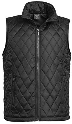 ET TU Men's Diamond Quilted Puffer Vest (M, Black)