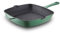 Barbary & Oak BO800256GRN Cast Iron Grill Pan with Durable Enamel Interior, 26cm, Verdigris Green