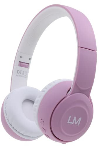 Louise & Mann 2 Auriculares Inalámbricos On Ear, Auriculares Bluetooth Diadema, Cascos Inalámbricos Plegables con Hi-Fi Estéreo, Micrófono Integrado y con Cable para Móviles/PC/TV (Morado)