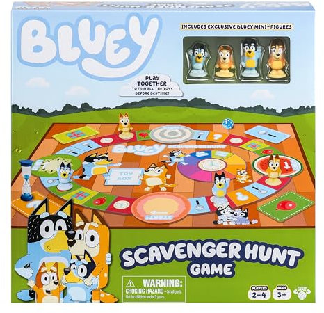 Bluey Scavenger Hunt Game A Fun Board Game Age 3+ Full Of Fun Activities To Perform, Things To Find And Questions About Bluey To Answer