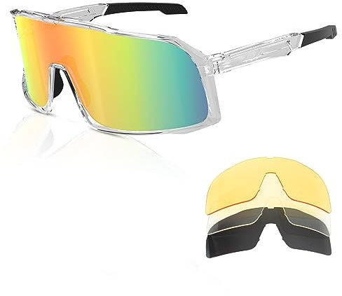 HITWAY polariserade cykelglasögon med 4 utbytbara glas TR90 ram för män kvinnor sport cykling MTB sportsolglasögon cykelglasögon sportglasögon körning fiske baseball löpning