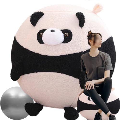 Homnova Ballon Bureau Siege Ballon Gym Ballon De Grossesse Balle Intérieure PVC Résistante, Housse Lin Doux Lavable - Chaise Ballon Ergonomique Bureau & Yoga,001,50cm